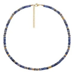 Colliers Superposés Perles Et Médaille Love (lapis) -Jollia Soldes Magasin jollia 20258 1