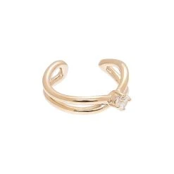 Bague D'oreille Zircon (plaqué Or)