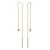 Boucles Fines Pendantes Losange Et Zircon (plaqué Or) -Jollia Soldes Magasin jollia 20329