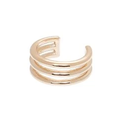 Bague D'oreille Triple Rang (plaqué Or)