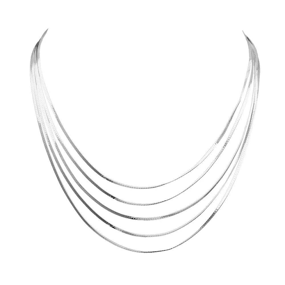 Collier Multirang (argent) 3 Collier Multirang (argent)
