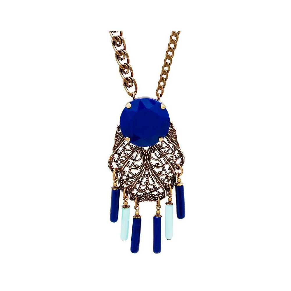 Sautoir Paon (bleu) 4 Sautoir Paon (bleu) – Image 2