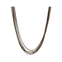 Sautoir Palmier Bronze Et Perle Noire -Jollia Soldes Magasin jollia 3671 3