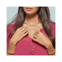 Bague Croix Et Strass (plaqué Or) -Jollia Soldes Magasin jollia 3 4