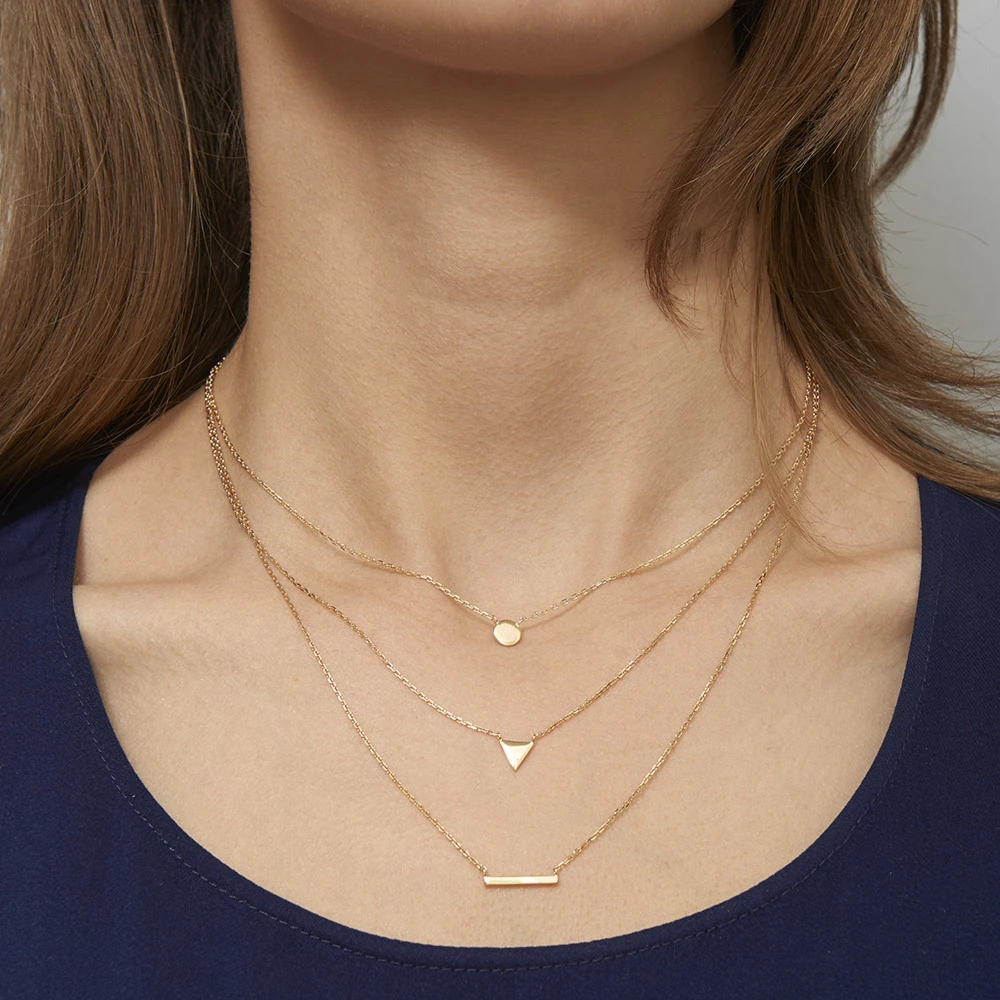 Collier Multi-chaînes Imagine (plaqué Or) 4 Collier Multi-chaînes Imagine (plaqué Or) – Image 2