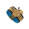Bracelet Manchette Estampe Marine (doré Et Bronze) -Jollia Soldes Magasin jollia 9488