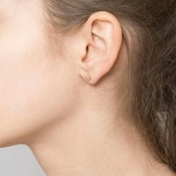 Puces D'oreilles Soleil Et Strass (plaqué Or) -Jollia Soldes Magasin jollia dsc6054