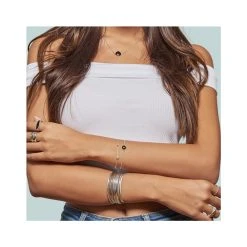 Bague Double Anneaux Bicolore (argent/plaqué Or) -Jollia Soldes Magasin jollia argent 1