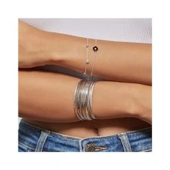 Bracelet Jonc Armure (argent) -Jollia Soldes Magasin jollia argent 8 2