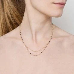 Collier Double Rangs Perles (onyx) -Jollia Soldes Magasin jollia dsc5282