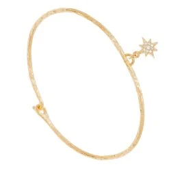 Jonc Fin Martelé Breloque (étoile)