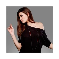 Sautoir Flower Power De Louise Hendricks (rouge) -Jollia Soldes Magasin justine 42289 2