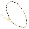 Bracelet émaillé Perles Fines Noires (plaqué Or) -Jollia Soldes Magasin l7lqleuw