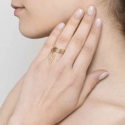 Bague Multirangs Coeur Ajouré (doré) -Jollia Soldes Magasin lovely day bague semainier coeur ajoure dsc5232