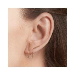 Boucles D'oreilles Tige Et Chaînette (plaqué Or) -Jollia Soldes Magasin lucien
