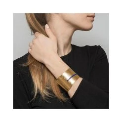 Bracelet Manchette Tissé (bleu) -Jollia Soldes Magasin manchette dore bleu camille enrico