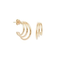 Mini Créoles Triple (plaqué Or)