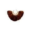 Mono Boucle Plumes Marrons (doré) -Jollia Soldes Magasin mono boucle plume marron dore