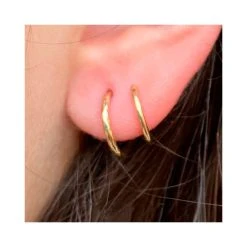 Mono Boucle Mini Créoles Billes (plaqué Or) -Jollia Soldes Magasin mono boucle 1