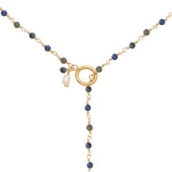 Multi-tours/sautoir Perles Fines (lapis Lazuli) -Jollia Soldes Magasin multi tours sautoir perles fines lapis lazuli 6