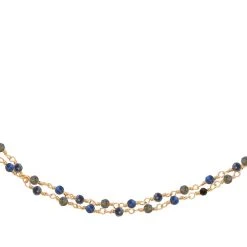 Multi-tours/sautoir Perles Fines (lapis Lazuli) -Jollia Soldes Magasin multi tours sautoir perles fines lapis lazuli 9