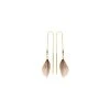 Boucles D'oreilles Feather Taupe (vermeil) -Jollia Soldes Magasin paire feather