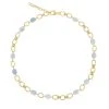 Collier Pierres Fines Aigue Marine (plaqué Or) -Jollia Soldes Magasin paulette co aigue marine or