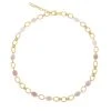 Collier Pierres Fines Opale Rose (plaqué Or) 1 Collier Pierres Fines Opale Rose (plaqué Or) -Jollia Soldes Magasin paulette co opale rose or