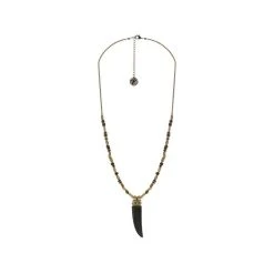 Collier Long Dent (bronze) -Jollia Soldes Magasin pendentif long bois dent 2