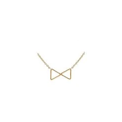 Collier Noeud Graphique (plaqué Or)