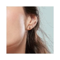 Puces D'oreilles Soleil Et Strass (plaqué Or) -Jollia Soldes Magasin puce oreille dore strass1 1