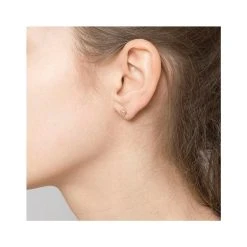 Puces D'oreilles Soleil Et Strass (plaqué Or) -Jollia Soldes Magasin puce oreille dore strass4