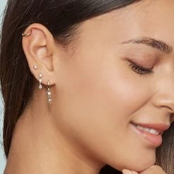 Puces Pendentif Pampille (cristal Blanc) -Jollia Soldes Magasin puces pendentif pampille blanc 2