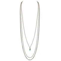 Sautoir Lucknow (bronze Et Turquoise)