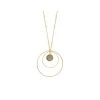 Sautoir Double Cercle Et Pierre (labradorite/plaqué Or) -Jollia Soldes Magasin sautoir cercle labradorite 1