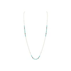 Sautoir Alexandra De Caroline Najman (noir Et Turquoise)