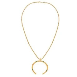 Sautoir Croissant De Lune (amazonite/pierre De Lune)