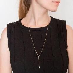 Collier Long Goutte (strass Swarovski ) -Jollia Soldes Magasin sautoir dore goutte