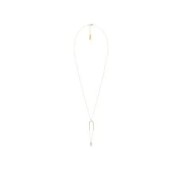 Collier Long Pendentif U Et Pierre (nacre) -Jollia Soldes Magasin sautoir dore pendentif perle nacre brut