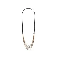 Sautoir Multi-chaines (gun/doré)