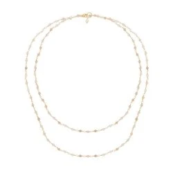 Jollia Soldes Magasin -Jollia Soldes Magasin sautoir perles fines gris rose