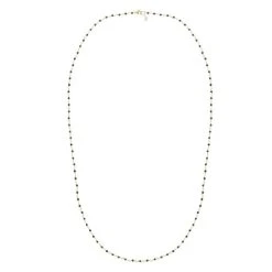 Sautoir Perles Fines Vertes (doré)