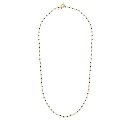 Multi-tours/sautoir Perles Fines (agate Noire) -Jollia Soldes Magasin sautoir pierre noir 1