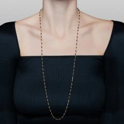 Multi-tours/sautoir Perles Fines (lapis Lazuli) -Jollia Soldes Magasin sautoir pierre noir 2