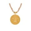 Sautoir Médaille Bouddha Pierre De Lune Rose (doré) -Jollia Soldes Magasin sautoir pierre rose medaille