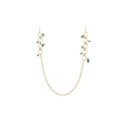 Sautoir Maillons Et Pierres (turquoise Africaine)