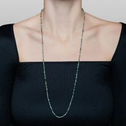 Multi-tours/sautoir Pierres Facettées (turquoise Africaine) -Jollia Soldes Magasin sautoir vert