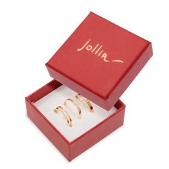 Set De Bagues Croix Et Zircons (doré) -Jollia Soldes Magasin set de bagues croix zircons 2