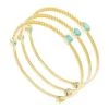 Set De Joncs Multi Pierres (aqua) -Jollia Soldes Magasin set jonc bracelet pierre aqua bleu azuni