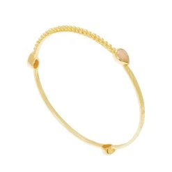 Set De Joncs Multi Pierres (pierre De Lune Rose) -Jollia Soldes Magasin set jonc bracelet pierre rose plaque or azuni 2